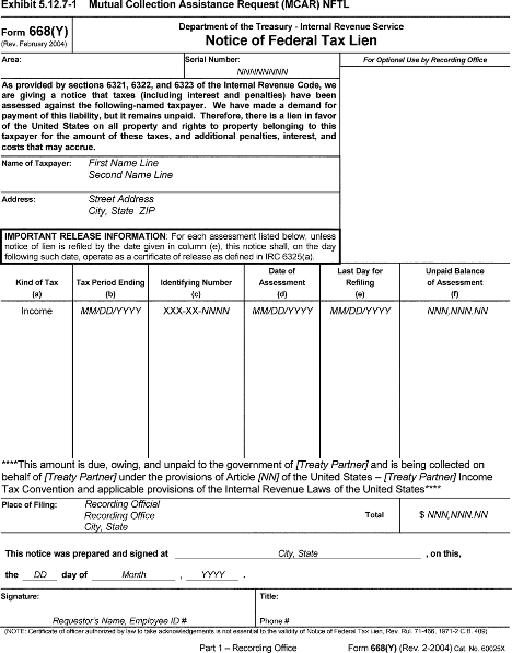 Notice of Federal Tax Lien