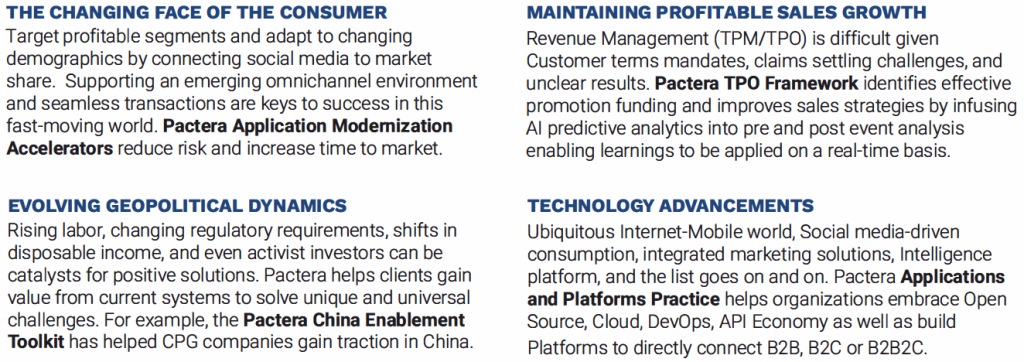 Pactera Solutions for the CPG Industry